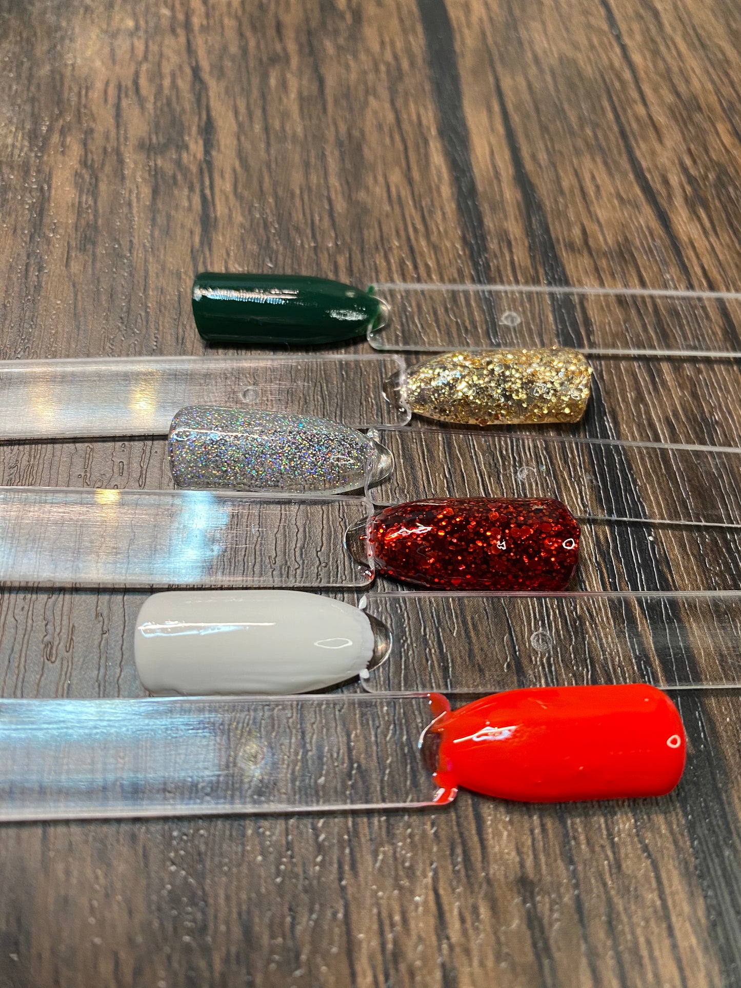 Holiday 6 pack UV Gel + Base and Top Coats + Mini Lamp