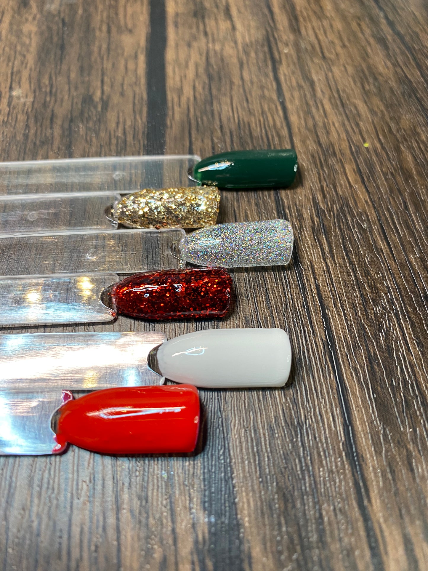 Holiday 6 pack UV Gel + Base and Top Coats + Mini Lamp