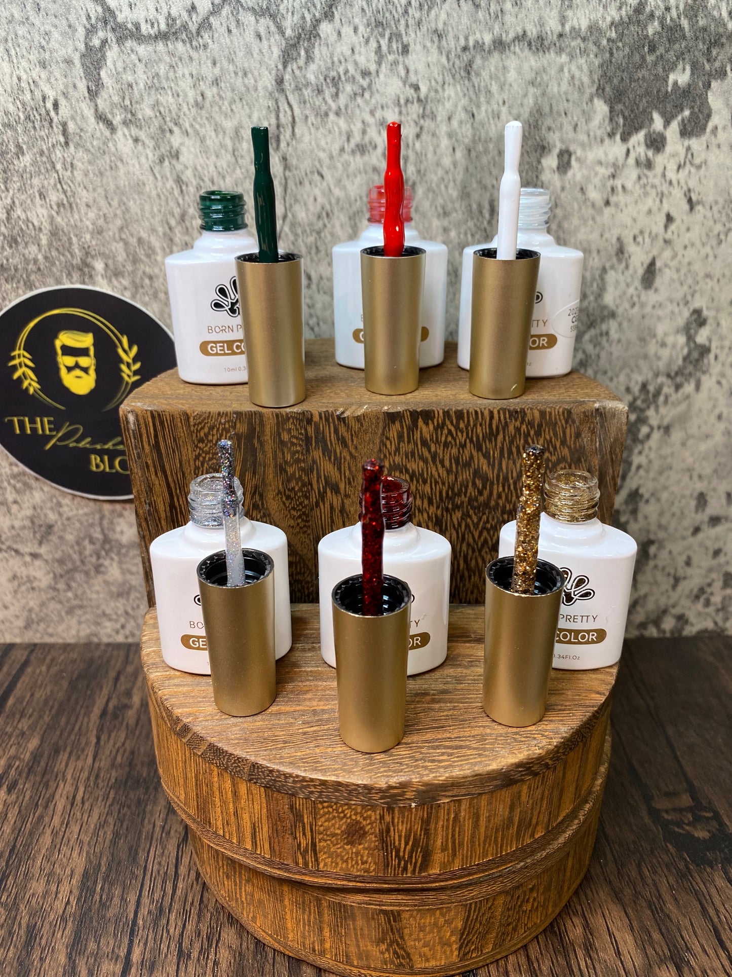 Holiday 6 pack UV Gel + Base and Top Coats + Mini Lamp