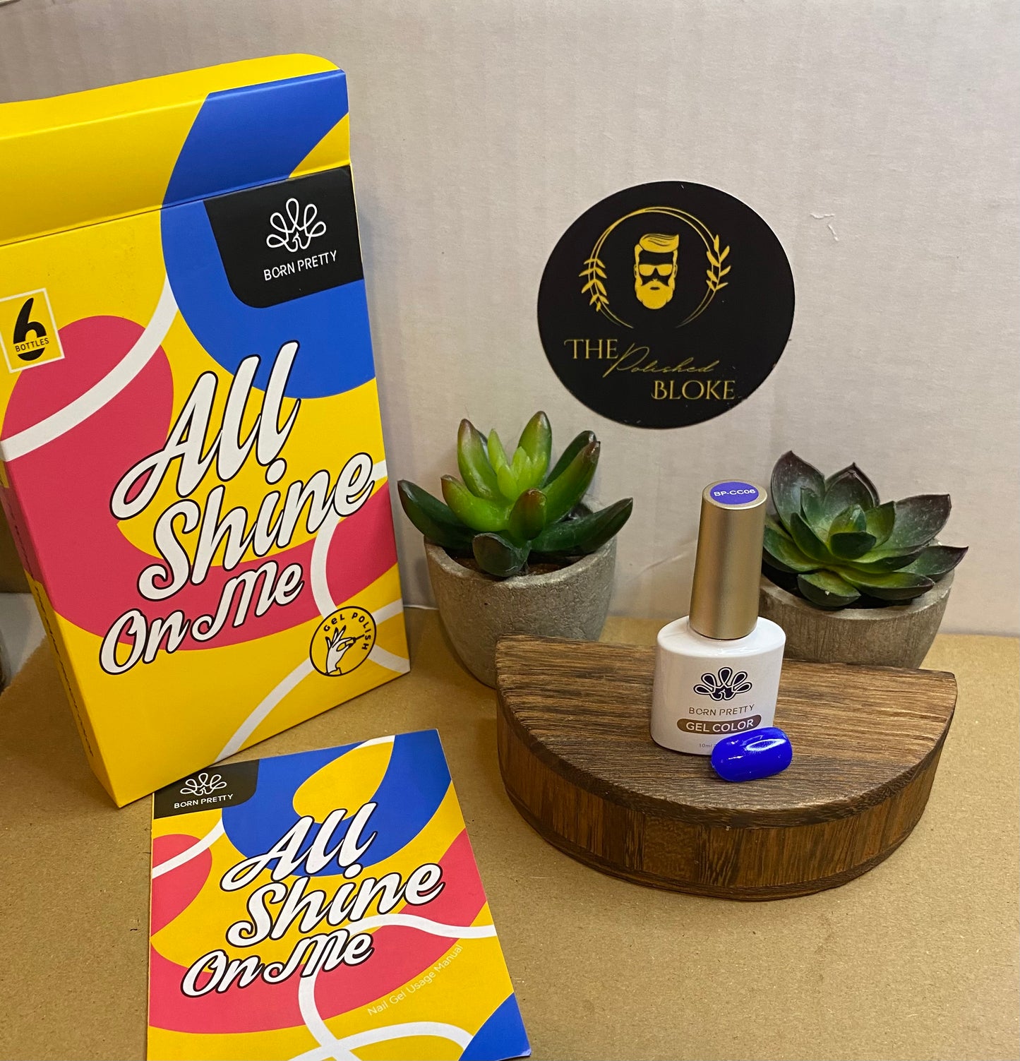 Born Pretty UV Gel Nail Color, Glow in the Dark, 6 piece Rainbow Color Set, PRIDE pack